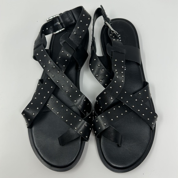 Topshop Paige Strappy Studded Leather Sandals - Picture 2 of 13